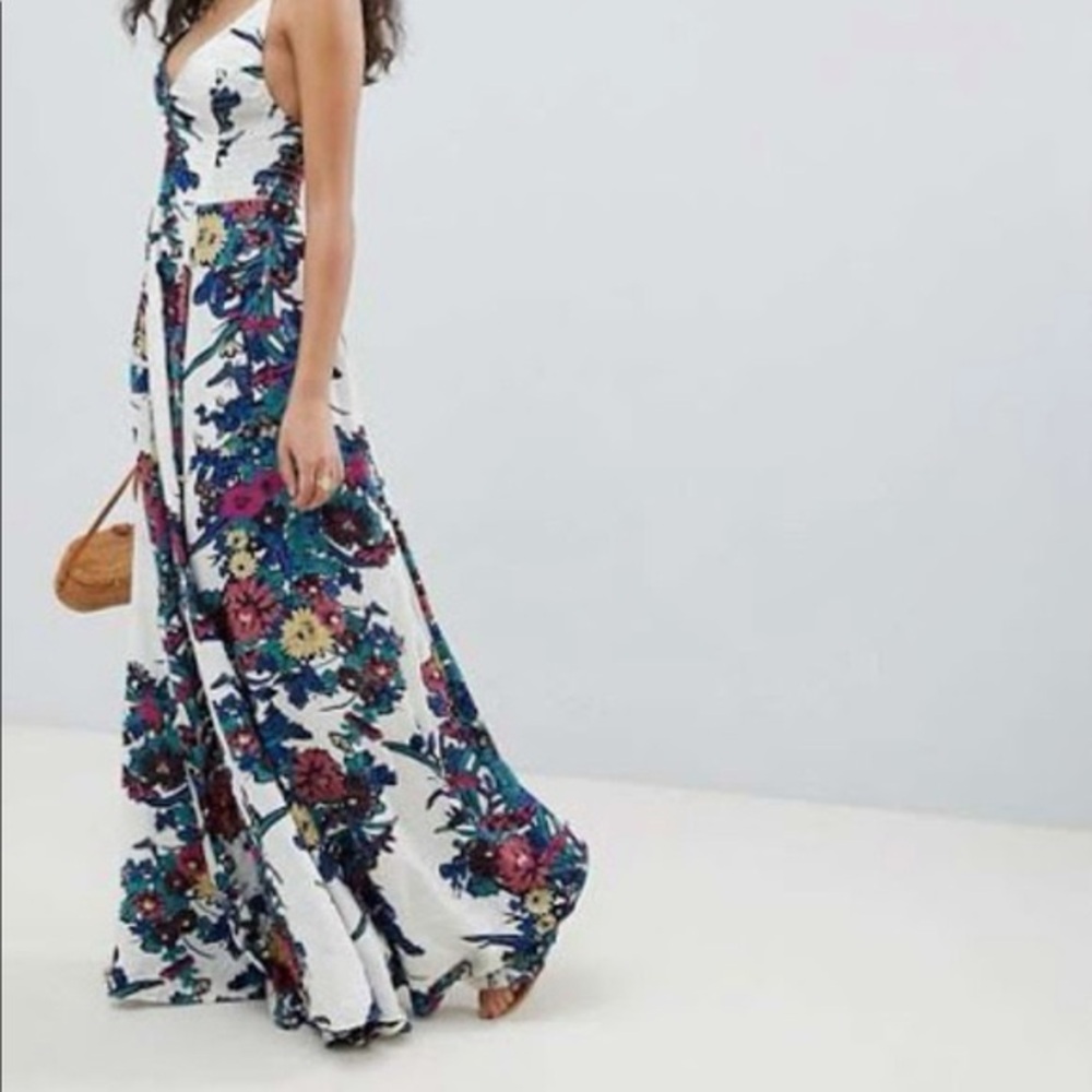 Free People Intimately Blue and Green Sleeveless Maxi Sundress - Picture 5 of 15